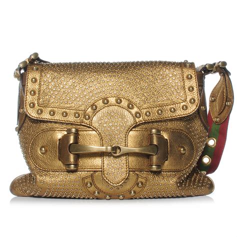 gucci gold studded bag|Gucci gold handbags.